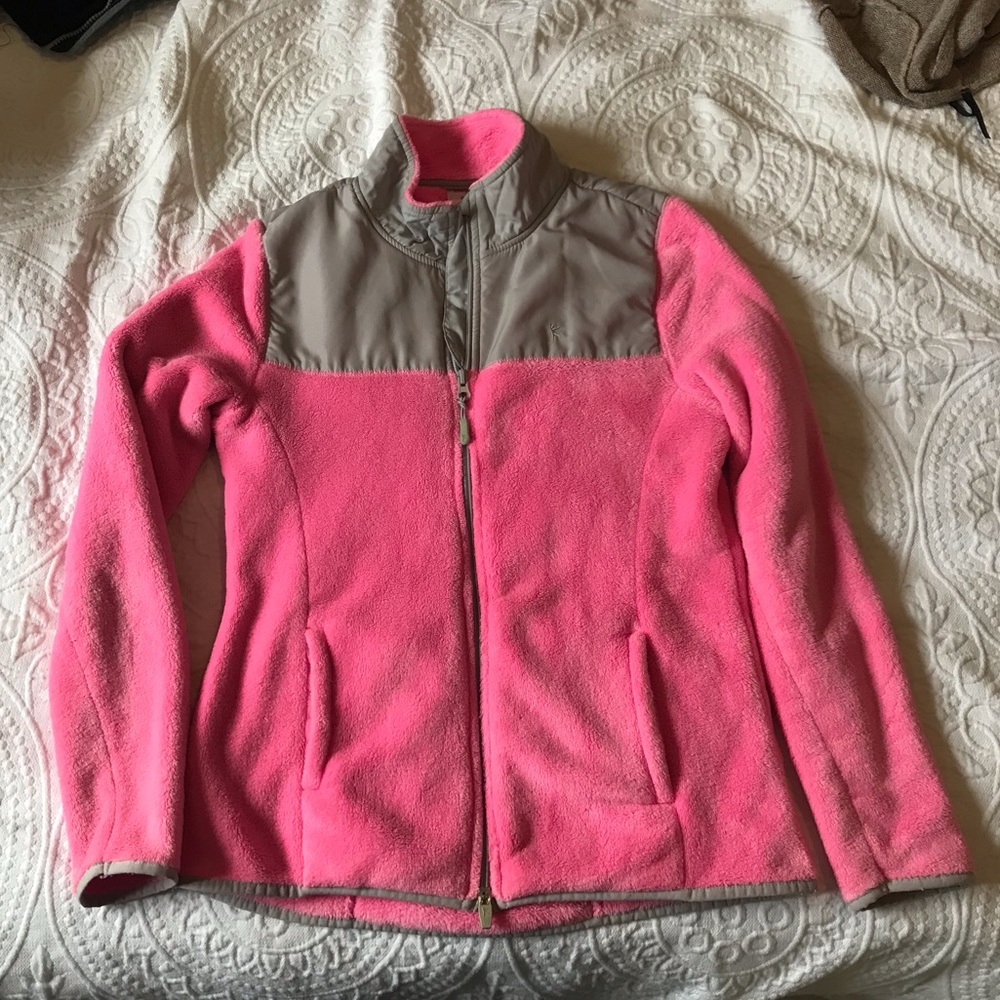 Pink danskin fuzzy warm fleece coat girls Medium